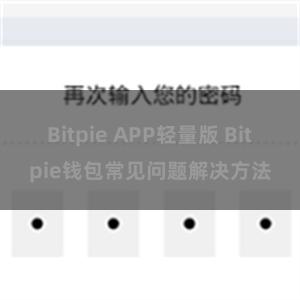 Bitpie APP轻量版 Bitpie钱包常见问题解决方法