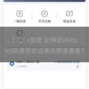 Bitpie加密 比特派(Bitpie)交易历史记录在哪里查看？