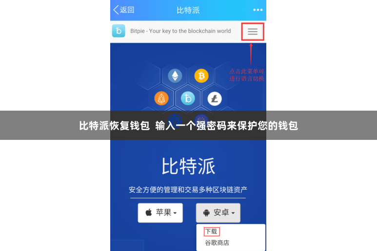 比特派恢复钱包  输入一个强密码来保护您的钱包