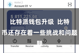 比特派钱包升级  比特币还存在着一些挑战和问题
